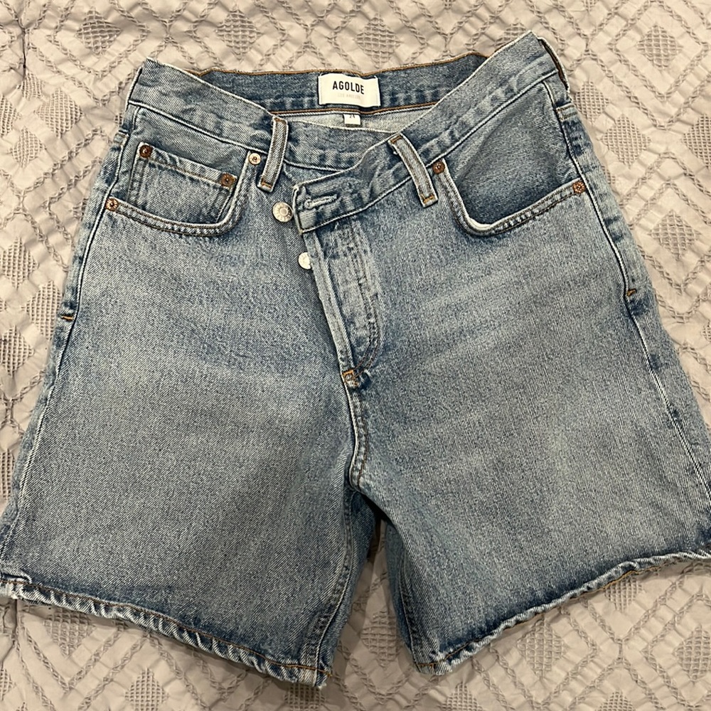 Agolde criss cross shorts